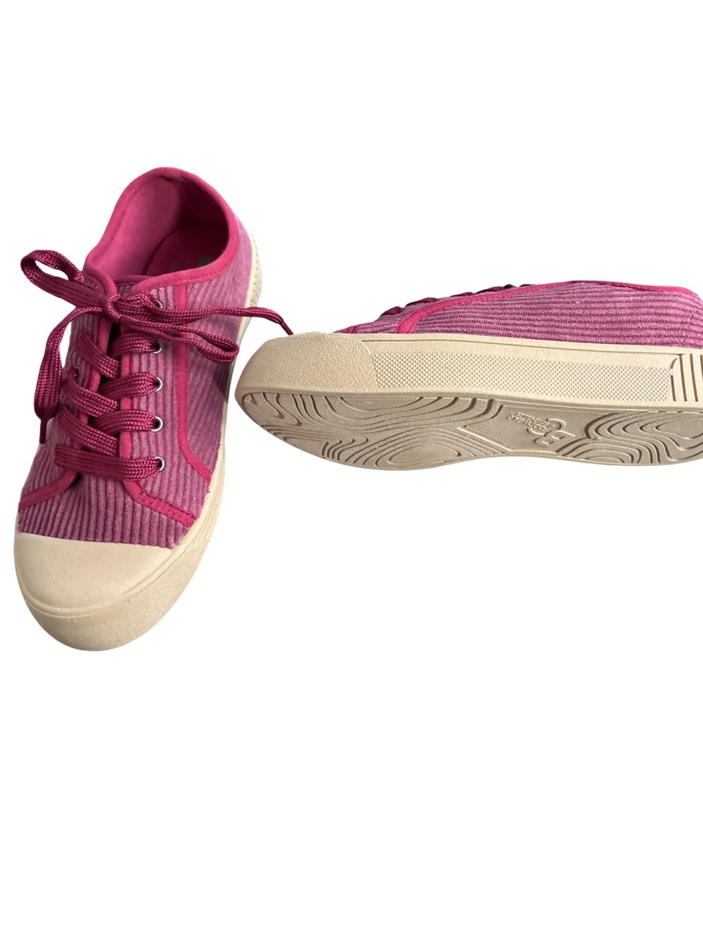 BC Footwear Burgundy Corduroy Platform Sneakers - Picture 2 of 4